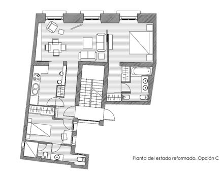 Vivienda en edificio residencial. Anteproyecto para rehabilitación. Madrid